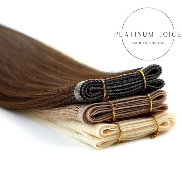 Flat Weft Extensions Premium Hair Solid Light Color Extension