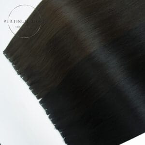 Flat Weft Extensions Premium Hair Solid Dark Color Extension