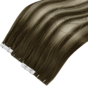 Invisible Tape In Extensions Premium Hair Ombre Color Balayage Color Extension